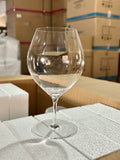 Verre à vin 550 ml 9 x 23 cm en verre transparent à pied pour dégustation