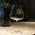 Verre à vin 650 ml en verre transparent à pied pour dégustation